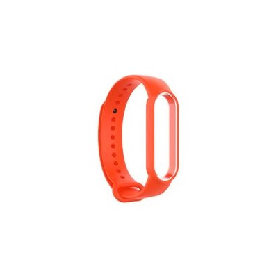 Ремешок силиконовый для фитнес трекера Xiaomi Mi Band 5, оранжевый