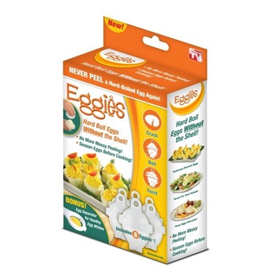Набор форм для варки яиц без скорлупы Eggies, 6 шт, Акция!