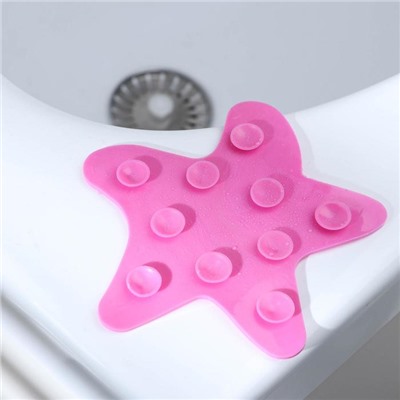 Набор мини-ковриков для ванны «Звёзда», 12×13 см, 4 шт, цвет МИКС