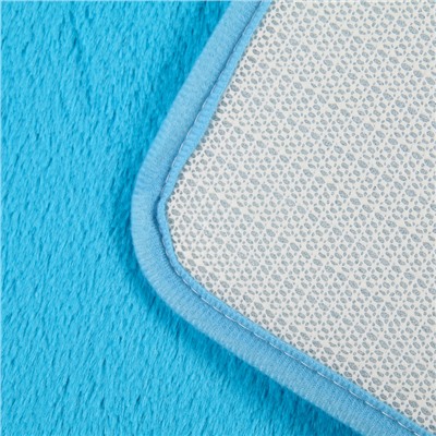 Набор ковриков для ванны и туалета Доляна, 2 шт: 40×50, 50×80 см цвет голубой