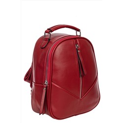 Рюкзак женский из гладкой экокожи, цвет бордовый