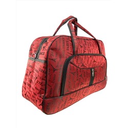 Дорожная текстильная сумка с принтом, цвет красный