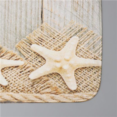 Коврик Доляна «Морские звёзды», 44×72 см