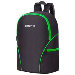 Рюкзак STAFF TRIP универсальный, 2 кармана, черный с серыми деталями, 40x27x15,5 см, 270787