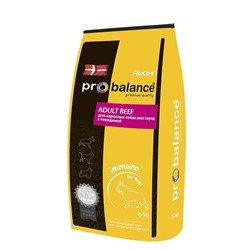 ProBalance | 15 кг | Immuno Adult Корм сухой для взрослых собак / говядина /