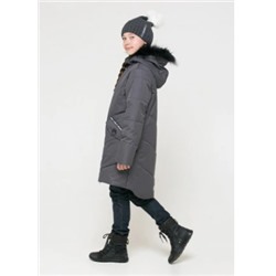 CROCKID, пальто для девочек, темно-серый 116-134
