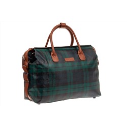 Багажная сумка саквояж из искусственной кожи, цвет зеленый