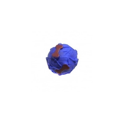 Звуковая игрушка для собак Мячик с отверстием для лакомства, 9 см, Акция! Коричневый
