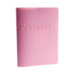 Силиконовая обложка для паспорта розовая
