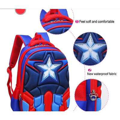 Детский рюкзак для мальчиков Капитан Америка с жесткой спинкой