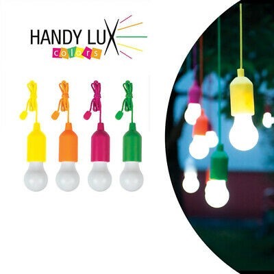 Беспроводные светодиодные лампочки со шнурком Handy lux Colors, 4 шт, Акция!