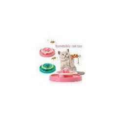 Игрушка-трек для кошек с двумя мячиками Cat Scratch Pan, Акция! Розовый
