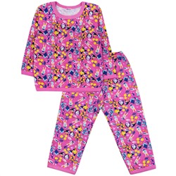 Пижама футер 2х нитка начёс 0121300402 для девочки