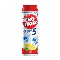Чистящее средство 480 г, ПЕМОЛЮКС Сода-5, "Лимон", порошок, 2415944, 601899