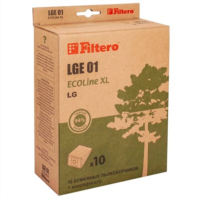Filtero LGE 01 (10+фильтр) ECOLine XL, бумажные пылесборники