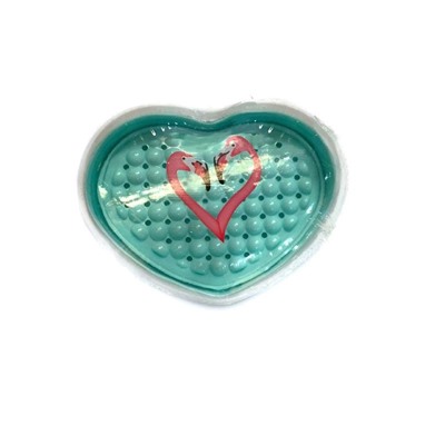 Пластиковая мыльница в форме сердца Фламинго, Акция! Зелёный