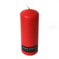 Свеча-столбик 70x210 мм, цвет красный
