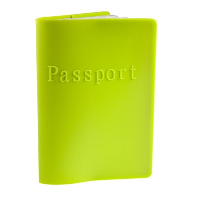 Силиконовая обложка для паспорта зеленая