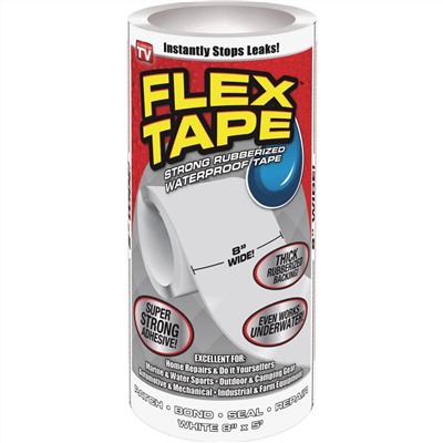 Сверхсильная клейкая лента Flex Tape 8", Акция! Чёрный