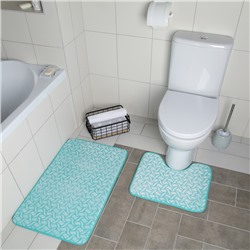 Набор ковриков для ванны и туалета Доляна «Винель», 2 шт: 40×50, 50×80 см