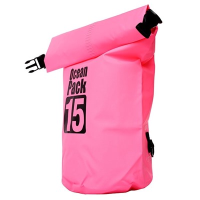 Водонепроницаемая сумка-мешок Ocean Pack, 15 L, Акция! Розовый