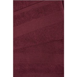 Полотенце махровое 35х60 Эконом - (темно-бордовый, 220)