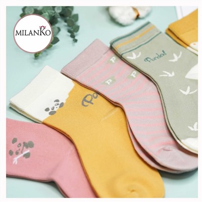 Детские хлопковые носки  (Узор 8) MilanKo D-222 Узор 8 (панды)