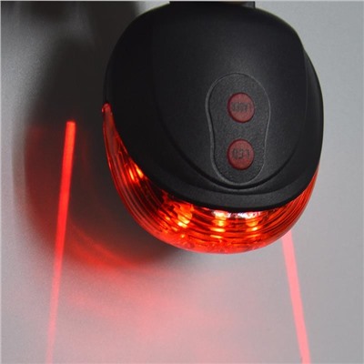 Велосипедный фонарь-лазер Laser Tail Light, 2 в 1, Акция! Красный