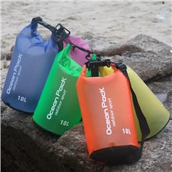 Водонепроницаемый мешок-рюкзак Ocean Pack Outdoor Sport, 10 л, Акция! Оранжевый