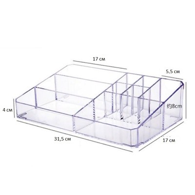 Акриловый органайзер для косметики Multi-Functional Storage Box QFY-3134, Акция! Прозрачный