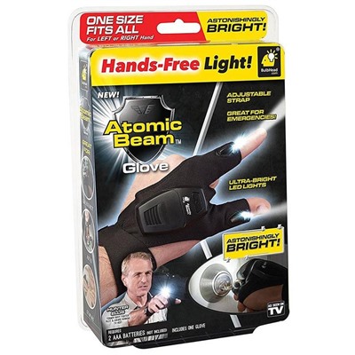 Перчатка-фонарик Hands Free Light (фирменная упаковка), Акция!