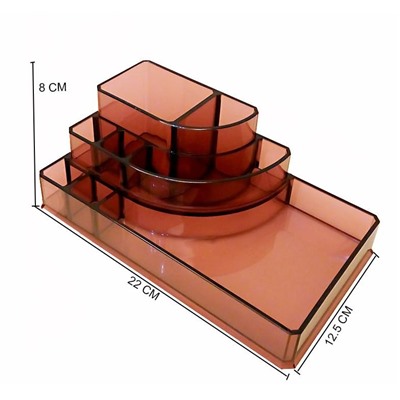 Акриловый органайзер для косметики Multi-Functional Storage Box QFY-3118, Акция! Бордовый