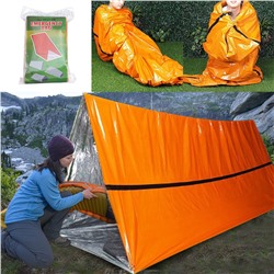 Аварийный спальный мешок-палатка из полиэтилена, 91х213 см, Акция!