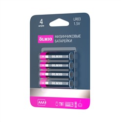 AAA/LR03 04 щелочные батарейки Olmio