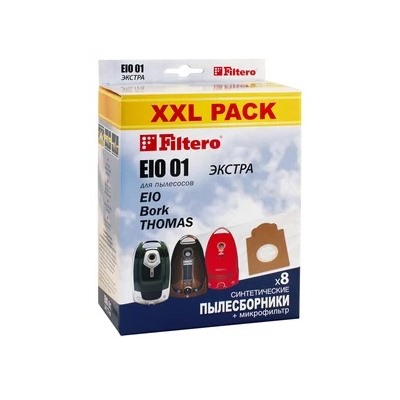 Filtero EIO 01 (8) XXL PACK, ЭКСТРА, пылесборники