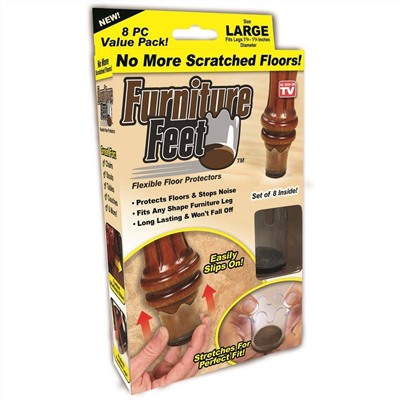 Защитные накладки для ножек мебели Furniture Feet, 8 шт, Акция!