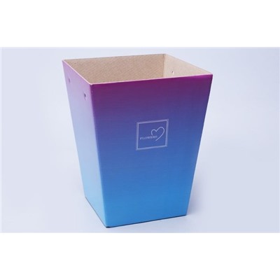 Плайм пакет БОЛЬШОЙ Градиент сиреневый / голубой, высота 22 см