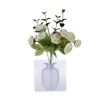 Настенная силиконовая ваза для цветов, Акция! Голубой