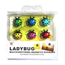 Набор декоративных магнитиков Ladybug, 6 шт, Акция!