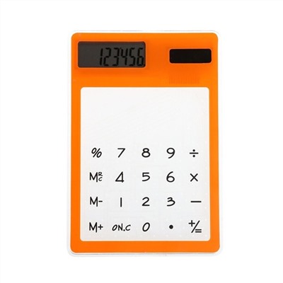 Ультратонкий карманный сенсорный 8-разрядный калькулятор, Акция! Оранжевый