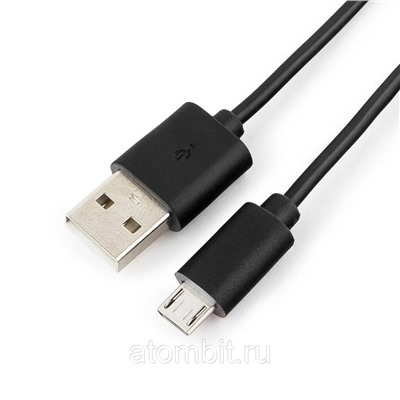 Кабель Cablexpert USB 2.0 AM/microBM 5P, 1м, черный, пакет CC-mUSB2-AMBM-1M