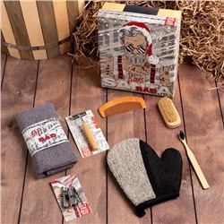 Набор подарочный "Bad Santa" полотенце и аксессуары (7 предметов)