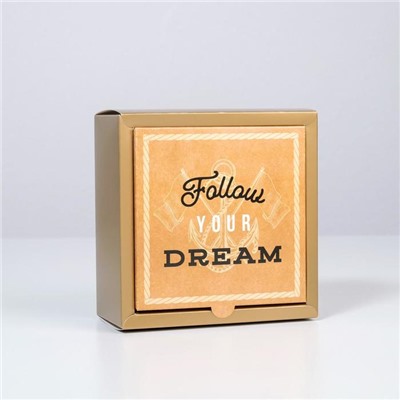 Коробка складная «Следуй за мечтой»,  15 × 15 × 7 см