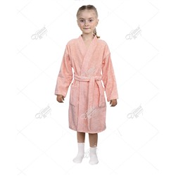 Махровый детский кимоно персиковый