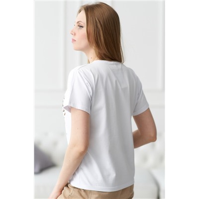 IVASSORTI, Стильная женская футболка в белом цвете