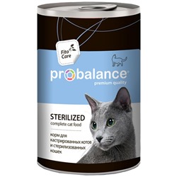 ProBalance | 415 гр | Sterilized Корм консервированный для стерилизованных кошек/ кастрированных котов, банка