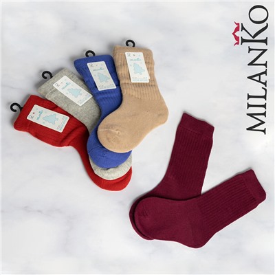 Детские хлопковые носки удлинённые MilanKo IN-089 MIX цветной/18 мес-3 года