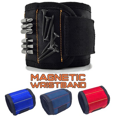 Строительный магнитный браслет Magnetic Wristband (5 магнитов), Акция! Чёрный