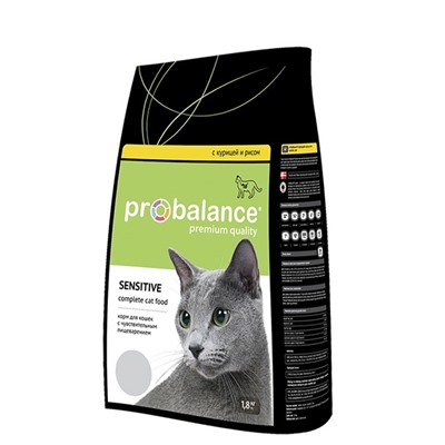 ProBalance | 1,8 кг | Sensitive Корм сухой для кошек с чувствительным пищеварением / курица /