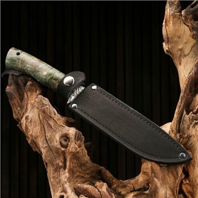 Нож охотничий "Щука" сталь - 95х18, рукоять - стабилизированная карельская береза